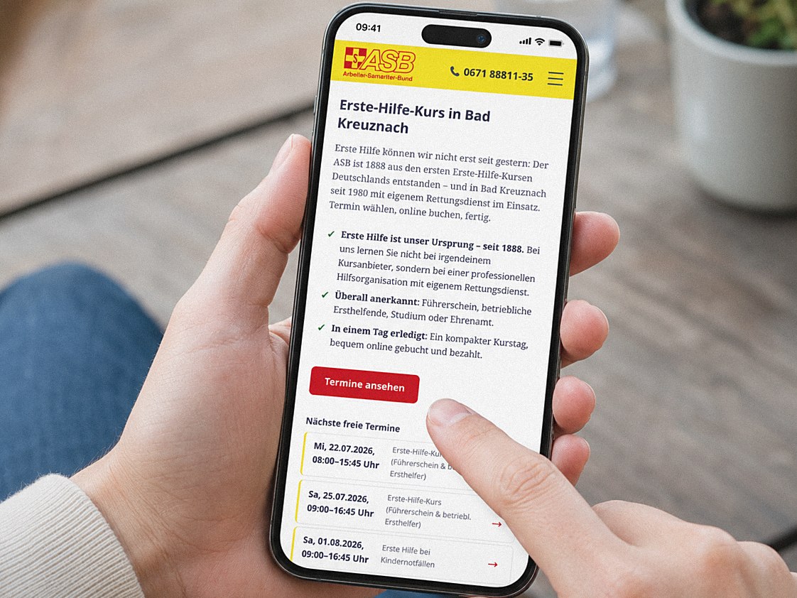 Erste-Hilfe-Kurse jetzt bequem online buchen