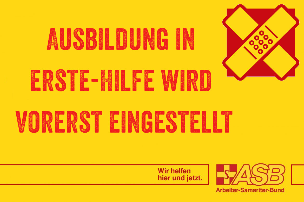 Erste-Hilfe-Ausbildung ausgesetzt